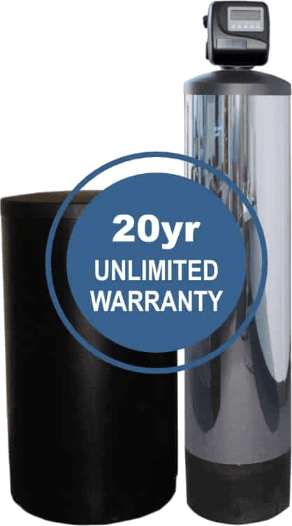 Excalibur Chlor-A-Soft water softener with resin tank and brine tank